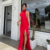 SAU LEE (red) Penelope silk gown