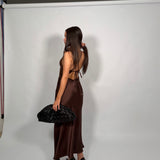 BEC AND BRIDGE (brown) Julieta silk midi
