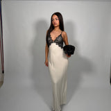 BEC AND BRIDGE (white/black lace) Emery gown