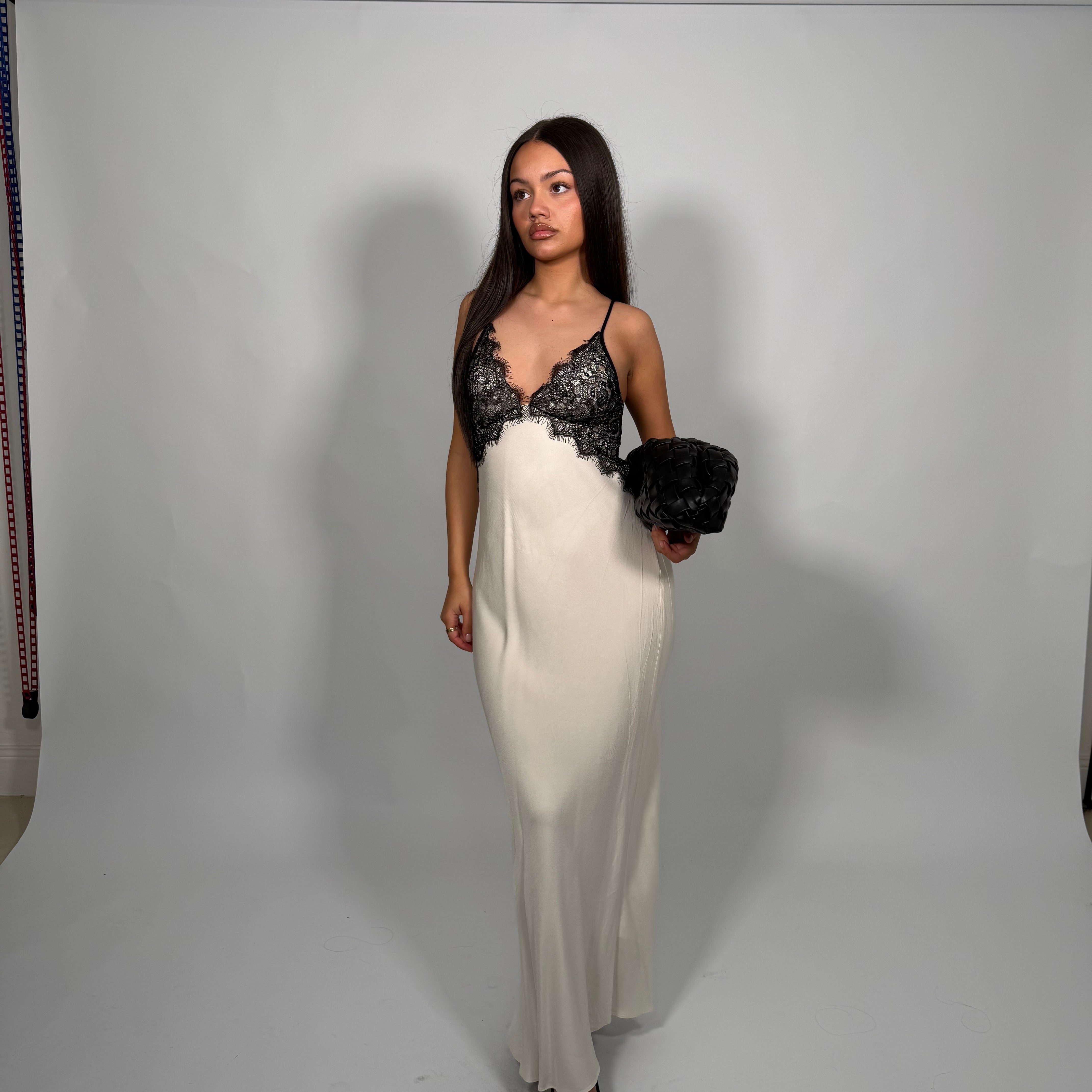 BEC AND BRIDGE (white/black lace) Emery gown | Rent My Style Boutique BEC AND BRIDGE (white/black lace) Emery gown | Rent My Style Boutique