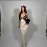 BEC AND BRIDGE (white/black lace) Emery gown