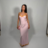 BEC AND BRIDGE (baby pink/orange) Joelle silk midi