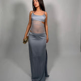 BEC AND BRIDGE (baby blue) Mari Lou mesh silk maxi