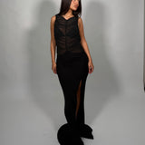 BEC AND BRIDGE (black) mesh rouged bra Naomi split maxi