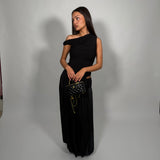 BEC AND BRIDGE (black) serene boatneck drape midi