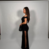 BEC AND BRIDGE (black) Victoria Asym mesh maxi
