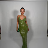 RAT AND BOA (green) Gaia Sparkle Maxi