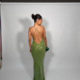 RAT AND BOA (green) Gaia Sparkle Maxi
