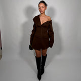ELIYA THE LABEL (brown/chocolate) Ayla blazer mini