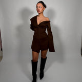 ELIYA THE LABEL (brown/chocolate) Ayla blazer mini