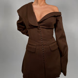 ELIYA THE LABEL (brown/chocolate) Ayla blazer mini