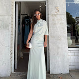 BEC AND BRIDGE (mint/aqua/blue) Jules cape maxi