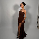 MATTERSSTORE (brown) Monaco Real strapless gown