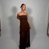 MATTERSSTORE (brown) Monaco Real strapless gown
