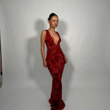 BYDEE (red) Juliette Sheer Maxi