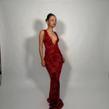 BYDEE (red) Juliette Sheer Maxi