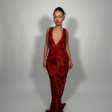 BYDEE (red) Juliette Sheer Maxi