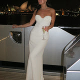 SNEAKY LINK (white) Chelle strapless maxi