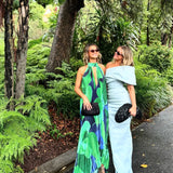 RACHEL GILBERT (baby blue) Kat one shoulder maxi