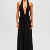 MISHA (black) Jennifer Cupro drape gown