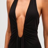 MISHA (black) Jennifer Cupro drape gown