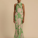 ARCINA ORI (green/baby pink) Josefine halter gown