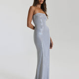NATALIE ROLT (silver) Kiki Strapless Maxi