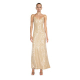 MANNING CARTELL (gold) light angels sequin slip maxi