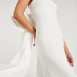 REBECCA VALLANCE (white/ivory) Madeline strapless bow gown