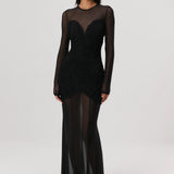 MISHA (black) Talitha mesh maxi
