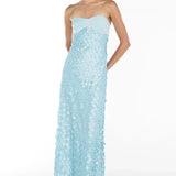 MANNING CARTELL (blue) Supreme Extreme Balconette feather strapless maxi