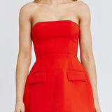 ODD MUSE (red) strapless mini