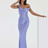 NATALIE ROLT (purple) Monica silk gown