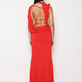 KOURH (red) high neck maxi
