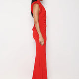 KOURH (red) high neck maxi