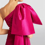 RACHEL GILBERT (magenta) Alessandra bow sleeve maxi