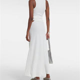 CHRISTOPHER ESBER (white) Moodstone overlap tank midi