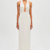 MISHA (white) Aluisa halter maxi