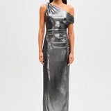 MISHA (silver) Nyra Metallic Gown