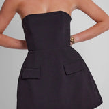 ODD MUSE (black) strapless mini