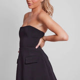 ODD MUSE (black) strapless mini