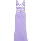 CHRISTOPHER ESBER Rope Linen Open Tummy Midi (Purple)