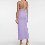 CHRISTOPHER ESBER Rope Linen Open Tummy Midi (Purple)
