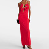 CHRISTOPHER ESBER (red) Venus spaghetti strap maxi