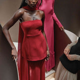 SHEIKE (red) Marissa strapless gown
