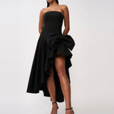 BY JOHNNY (black) Paloma bow strapless midi