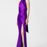 SAU LEE (purple) Penelope silk gown