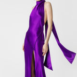 SAU LEE (purple) Penelope silk gown
