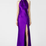 SAU LEE (purple) Penelope silk gown