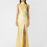 SAU LEE (yellow) Penelope silk gown
